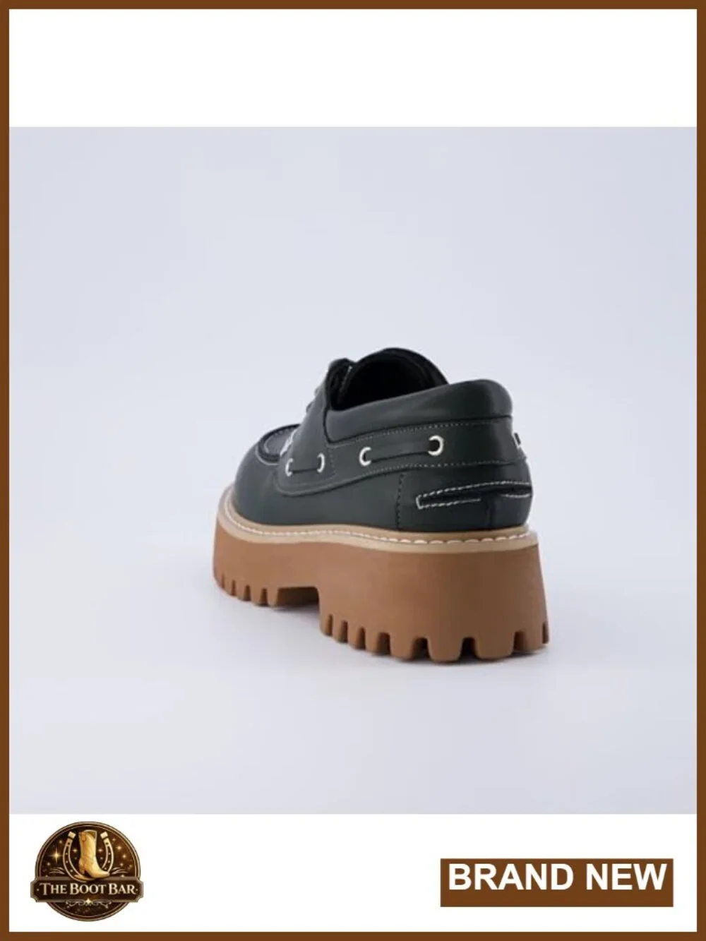Chunky Boat Loafer with Memory Foam, Vegan Leather, Water Resistant